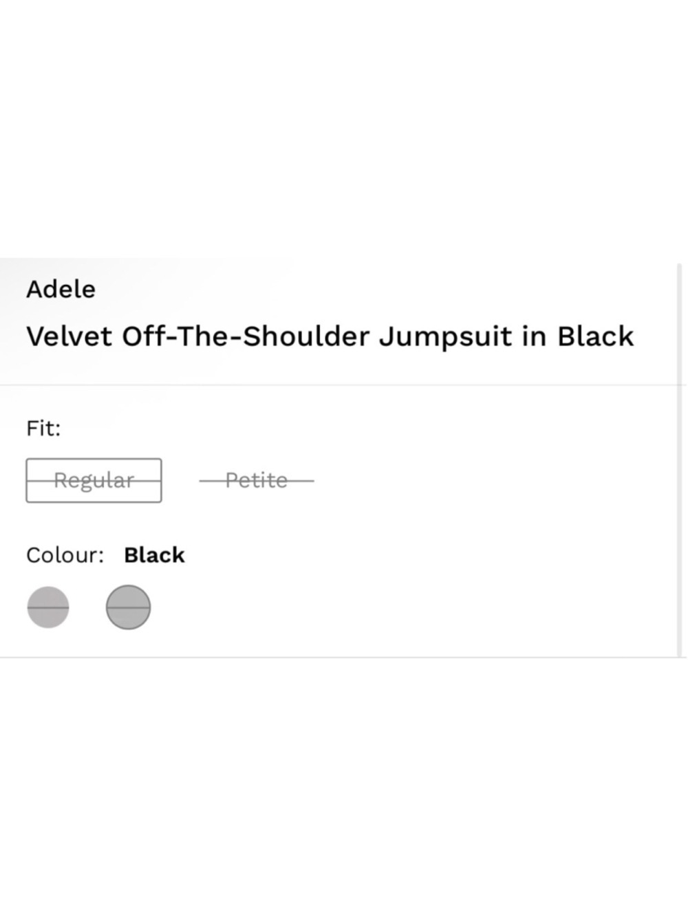 NWT REISS Adele Velvet Off-The-Shoulder Jumpsuit in Black Size 6 Sold Out Style! - Picture 2 of 7